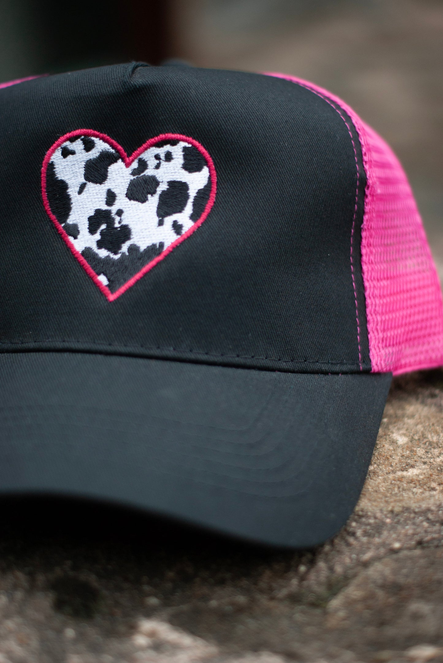 Cowprint Heart Trucker Hat
