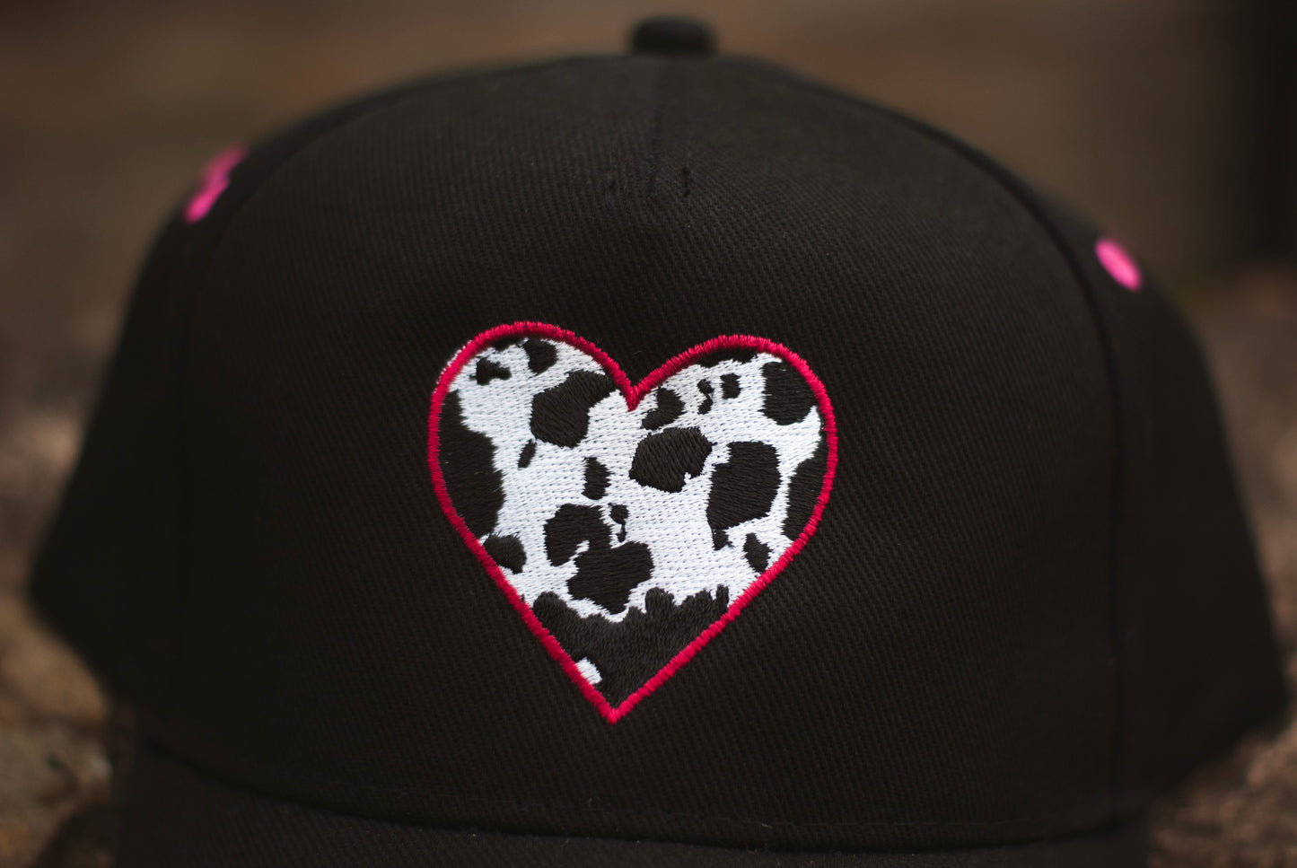 Cowprint Heart Basball Cap