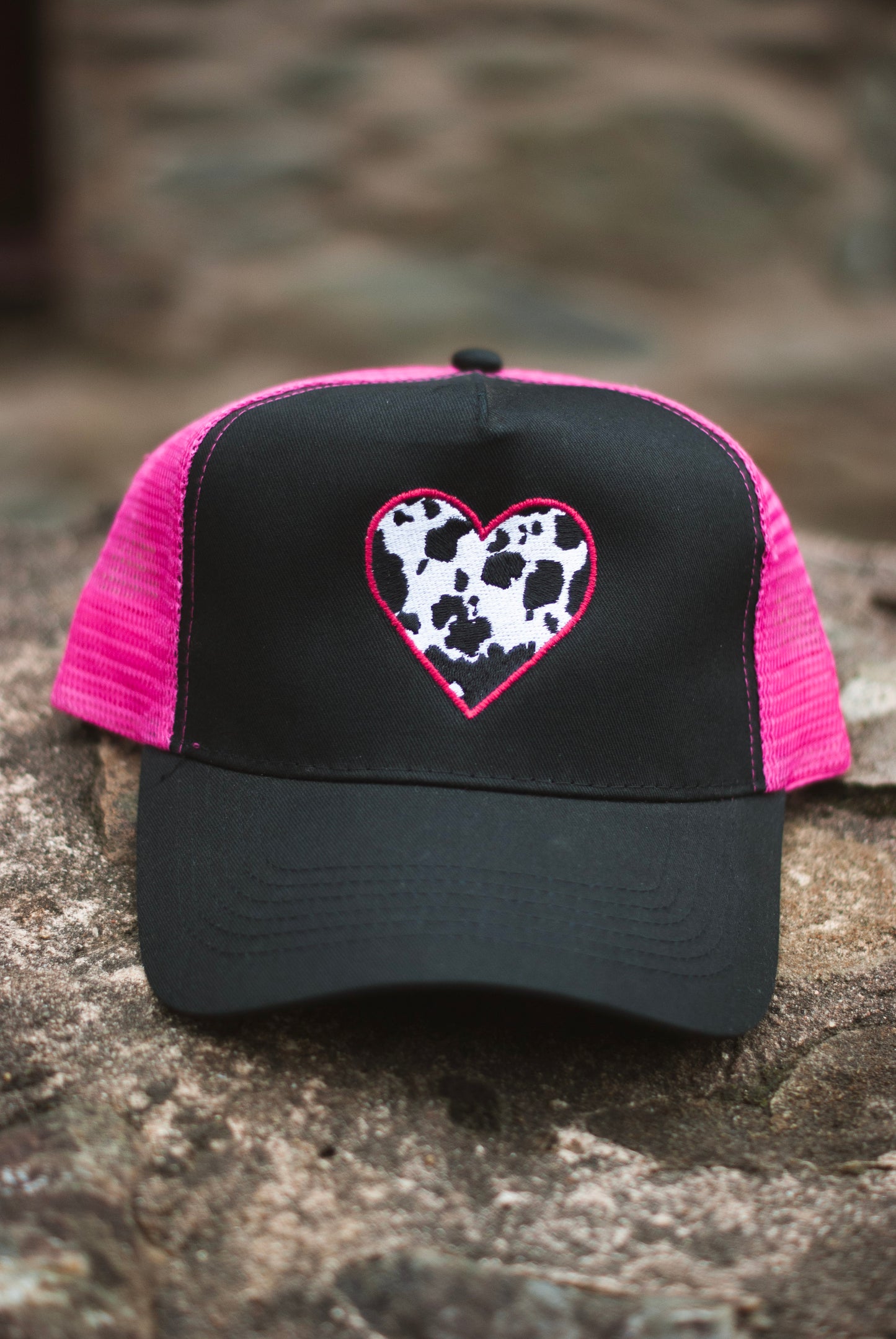Cowprint Heart Trucker Hat