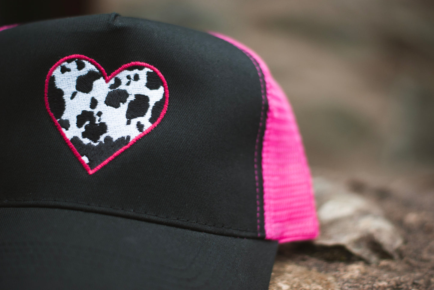 Cowprint Heart Trucker Hat