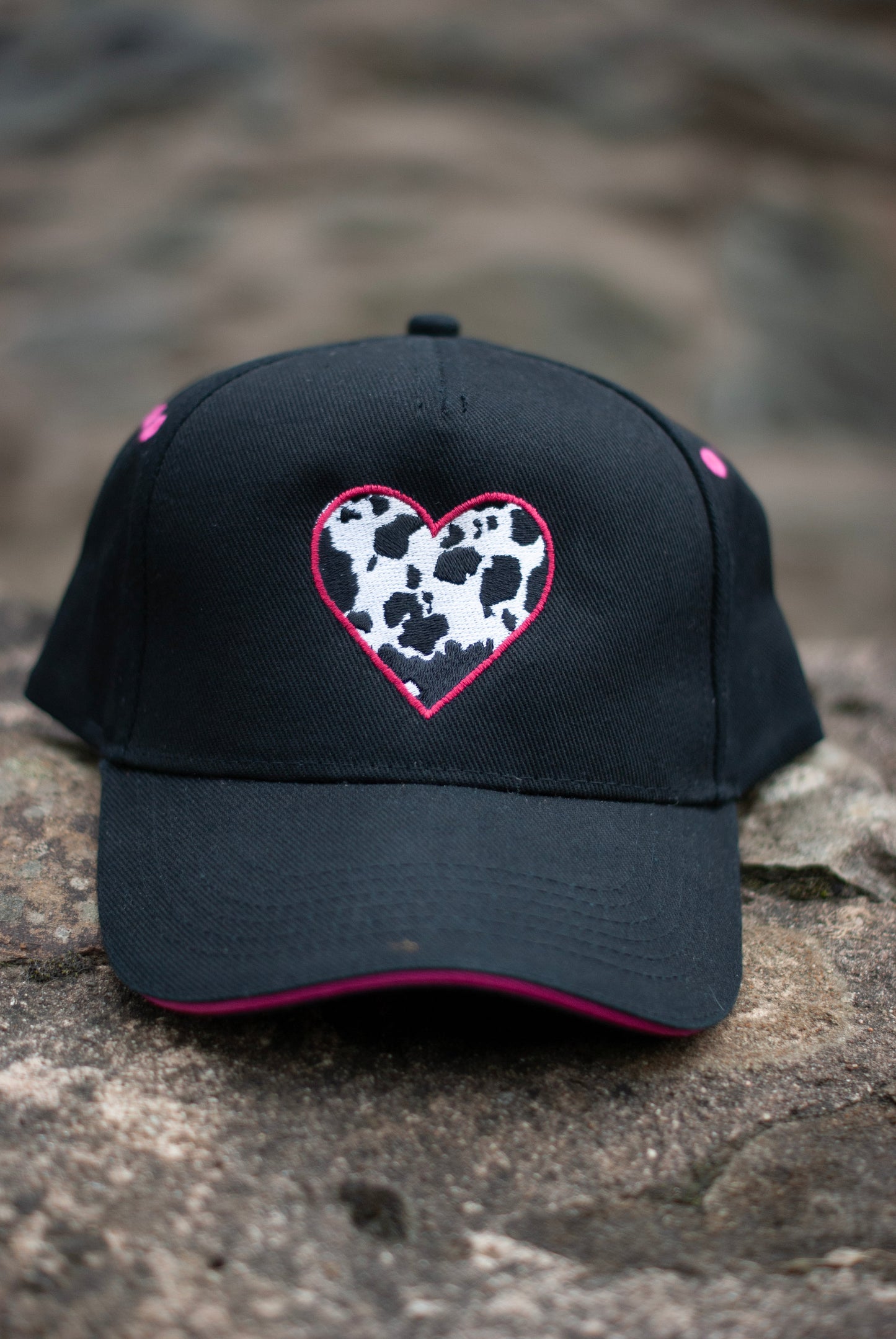 Cowprint Heart Basball Cap