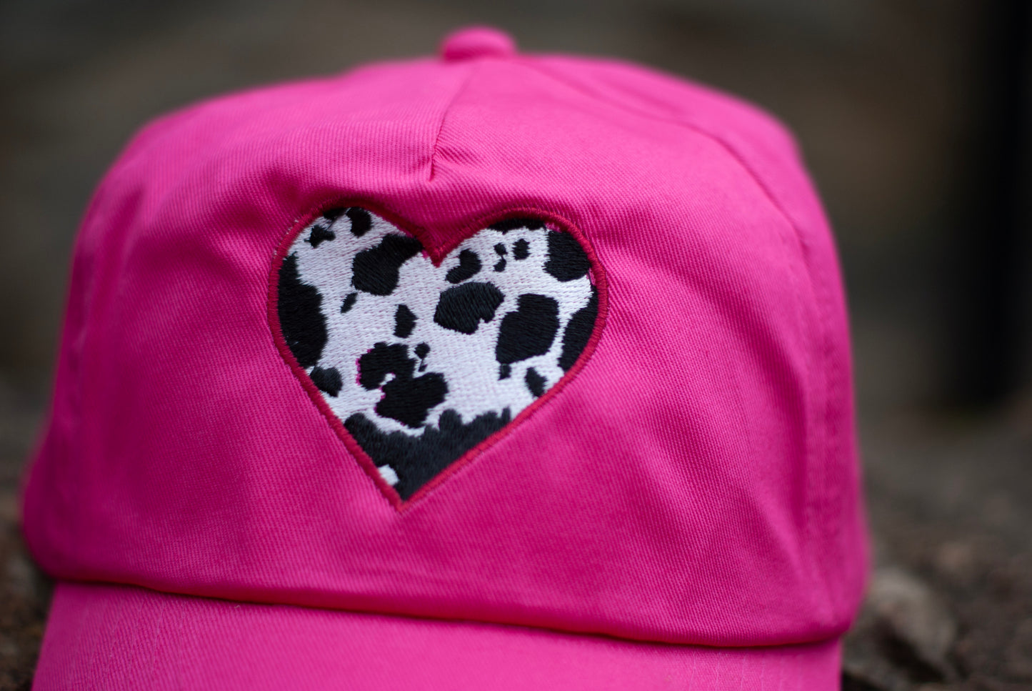 Cowprint Heart Junior Basball Cap
